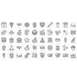 set of thin line 4th of july icons vector image