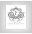 vintage emblem monogram vector image vector image
