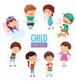 child diseases vector image