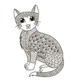 entangle cat for coloring page vector image vector image