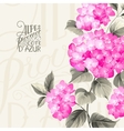 purple flower hydrangea vector image vector image