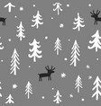 christmas seamless pattern with cute vector image vector image