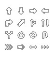 arrows icon set vector image