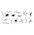 ground split fracture line wall crack black vector image