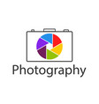 logo photo studio camera for photography icon vector image vector image