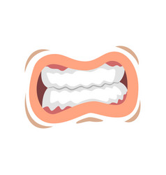 Human teeth open mouth Royalty Free Vector Image