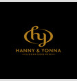 hy initial logo ready made vector image
