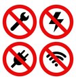 no repair llightning plug and wifi symbol vector image