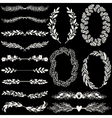 set of handdrawn laurels and wreaths vector image