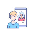 video call - modern line design style icon vector image vector image