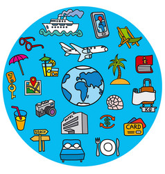 Pixel icons-travel 4 Royalty Free Vector Image