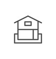 house scheme line icon vector image