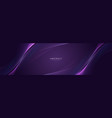 purple abstract dynamic line wavy glowing vector image vector image