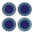 blue gold moroccan circle frames vector image vector image