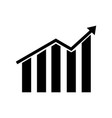 growth bar chart icon vector image vector image