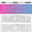 thin line icons set vector image vector image