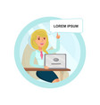 businesswoman found problem solution vector image