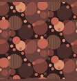 chocolate colors round baubles seamless pattern vector image