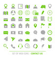 contacts icon set vector image vector image