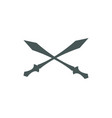 cross swords icon flat vector image