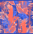 graphic seamless pattern of exotic leaves vector image