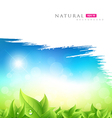 painting brush green natural background vector image
