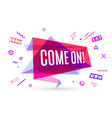 ribbon banner with text come vector image