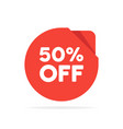 special offer sale red round circle origami tag vector image