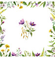 watercolor hand painted card with field vector image vector image