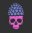 berry raspberry like a skull vector image vector image