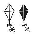 kite set icon vector image vector image