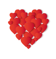 paper heart vector image vector image