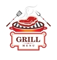 grill menu design vector image