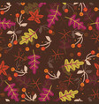 seamless repeating pattern leaves and berries vector image