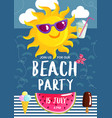 summer beach party poster vector image