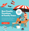 best family vacations and tours learn more site vector image