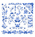borders corners and other floral elements vector image vector image