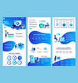 cyber security flat landing page vector image