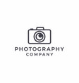 photography line art outline logo icon design vector image