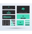 ui set the flat design trend vector image
