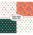 seamless cute retro pattern polka dot set vector image
