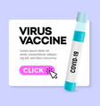 covid19-19 vaccine banner coronavirus vaccination vector image vector image