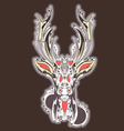 deer head tattoo design vector image