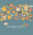 rainy autumn background composition vector image vector image