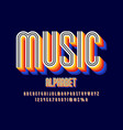 retro font vector image vector image