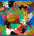 abstract summer coral reef seamless pattern art vector image