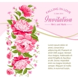 card of color flowers vector image