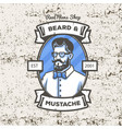 movember logo saloon logo with grunge texture vector image vector image