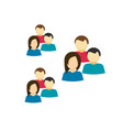 people icon group of idea team vector image