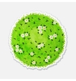 round watercolor meadow like planet with green vector image vector image